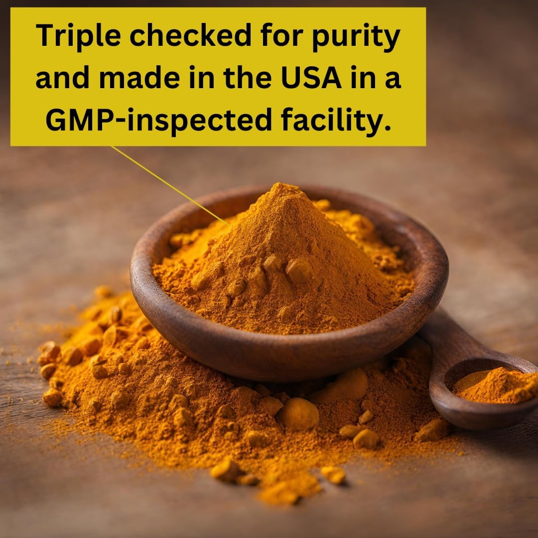 Turmeric Curcumin EX Plus Supplement with Grapeseed & Resveratrol for Joint & Heart Health, 500mg Capsules