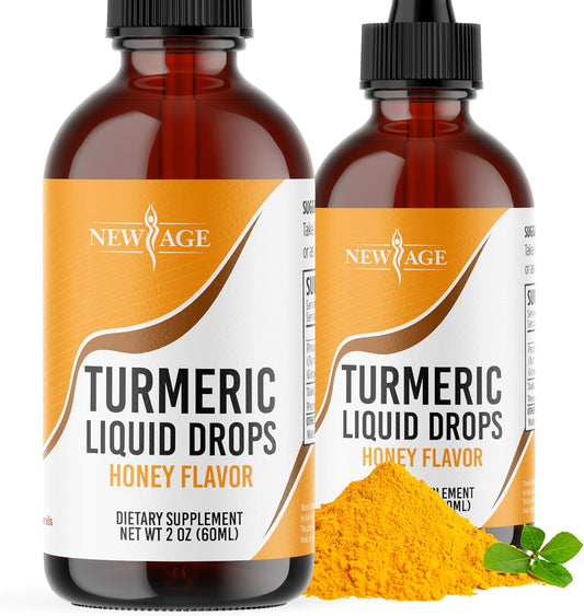 Turmeric Curcumin Liquid Drops - 95% Standardized Curcuminoids for Joint Support - Non-GMO, Gluten Free - 4 Fl Oz (Pack of 2)