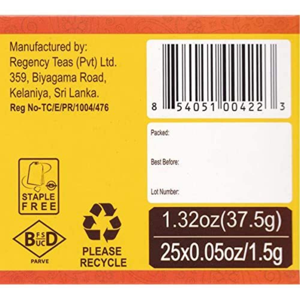 Turmeric Green Tea with Ginger and Lemon Flavor - 150 Tea Bags (6 Pack) by Hyleys