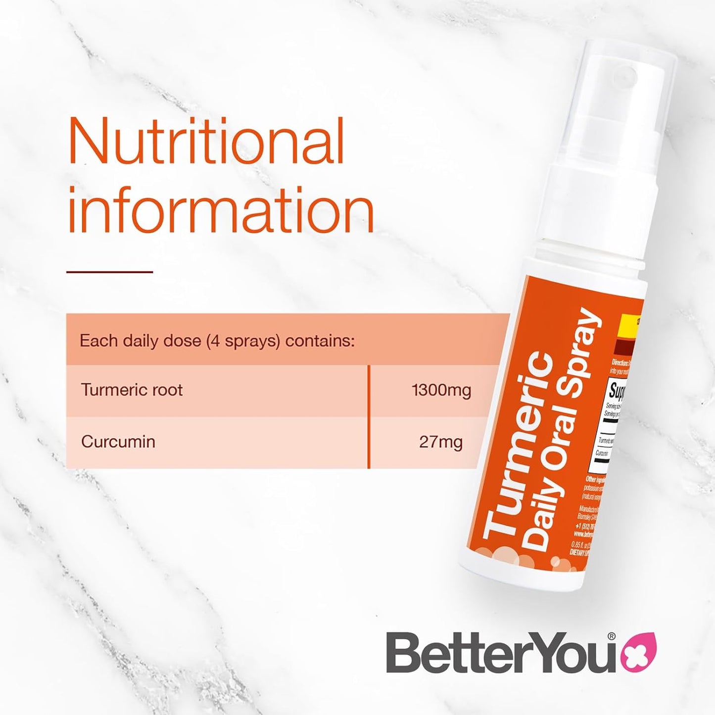 Turmeric Oral Spray - Liquid Supplement - Easy Pill Alternative - Natural Orange Flavor - 0.85 oz Bottle
