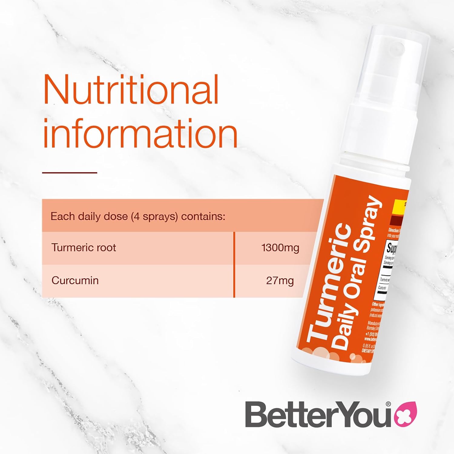 Turmeric Oral Spray - Liquid Supplement - Easy Pill Alternative - Natural Orange Flavor - 0.85 oz Bottle