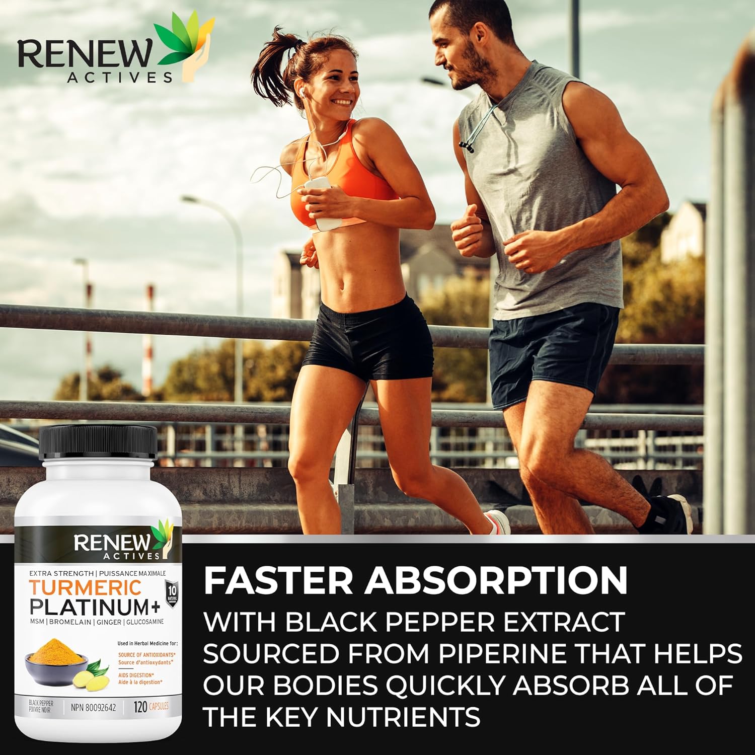 Turmeric Platinum Capsules with Black Pepper & Ginger - Antioxidant, Liver Support, Digestive Health - Reduce Inflammation, Boost Immunity - 120ct