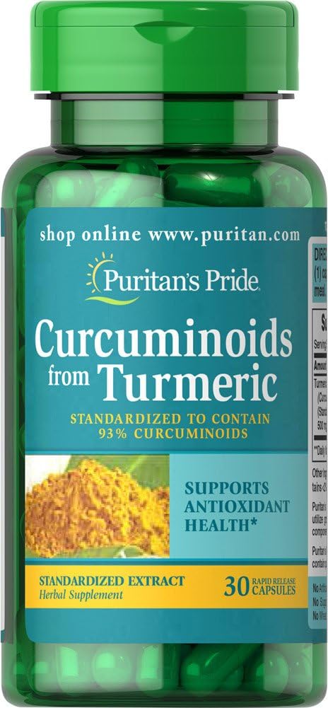 Turmeric Standardized Extract Capsules 500 Mg, 30 Count by Puritan's Pride