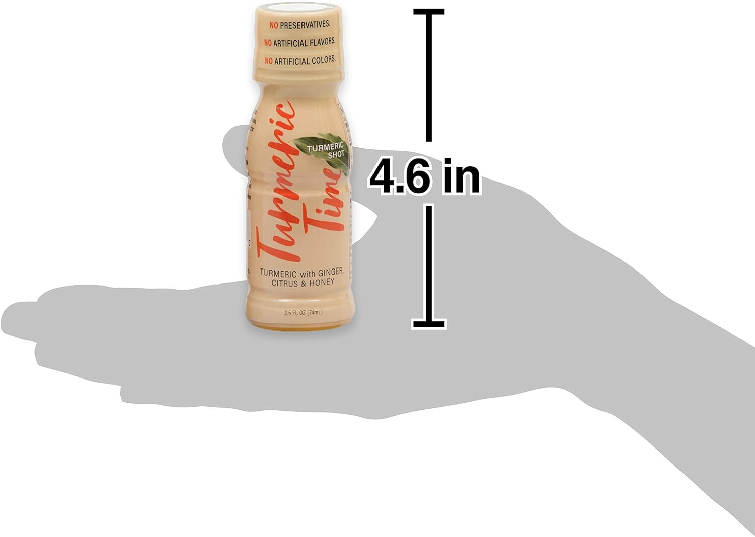 Turmeric Time Shots - Turmeric with Ginger, Citrus, Honey & B Vitamins | Non-GMO | No Preservatives or Artificial Ingredients | Liquid Turmeric (12 Pack)
