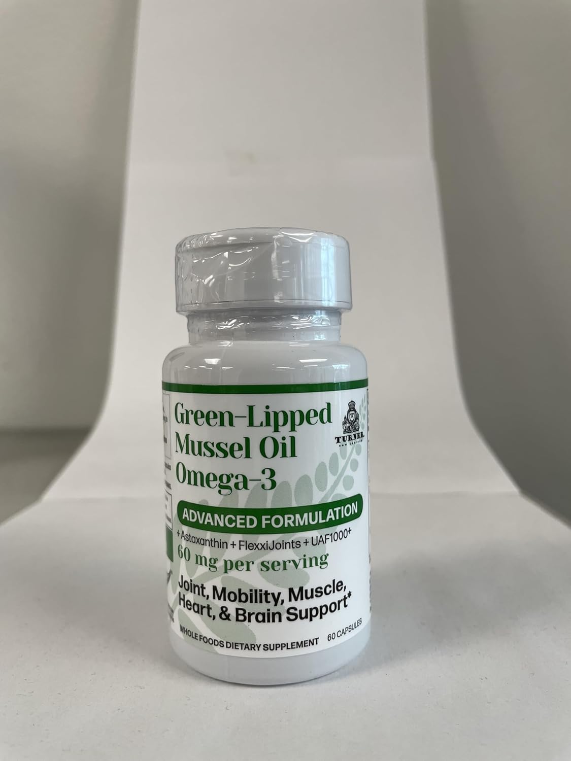 TURNER NZ Green Lipped Omega-3 Mussel Oil, High Potency with UAF1000+ Antioxidant, Joint Comfort & Mobility, No Fishy Taste, 3 Bottles, 180 Softgels