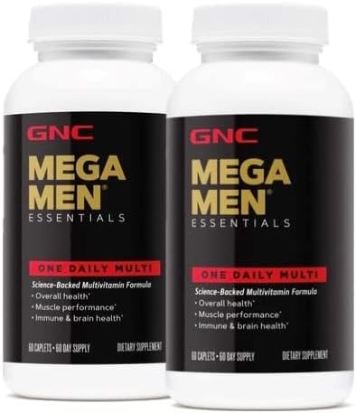 Twin Pack GNC Mega Men One Daily Multivitamin for Overall Health and Muscle Performance - BoostGo Australia