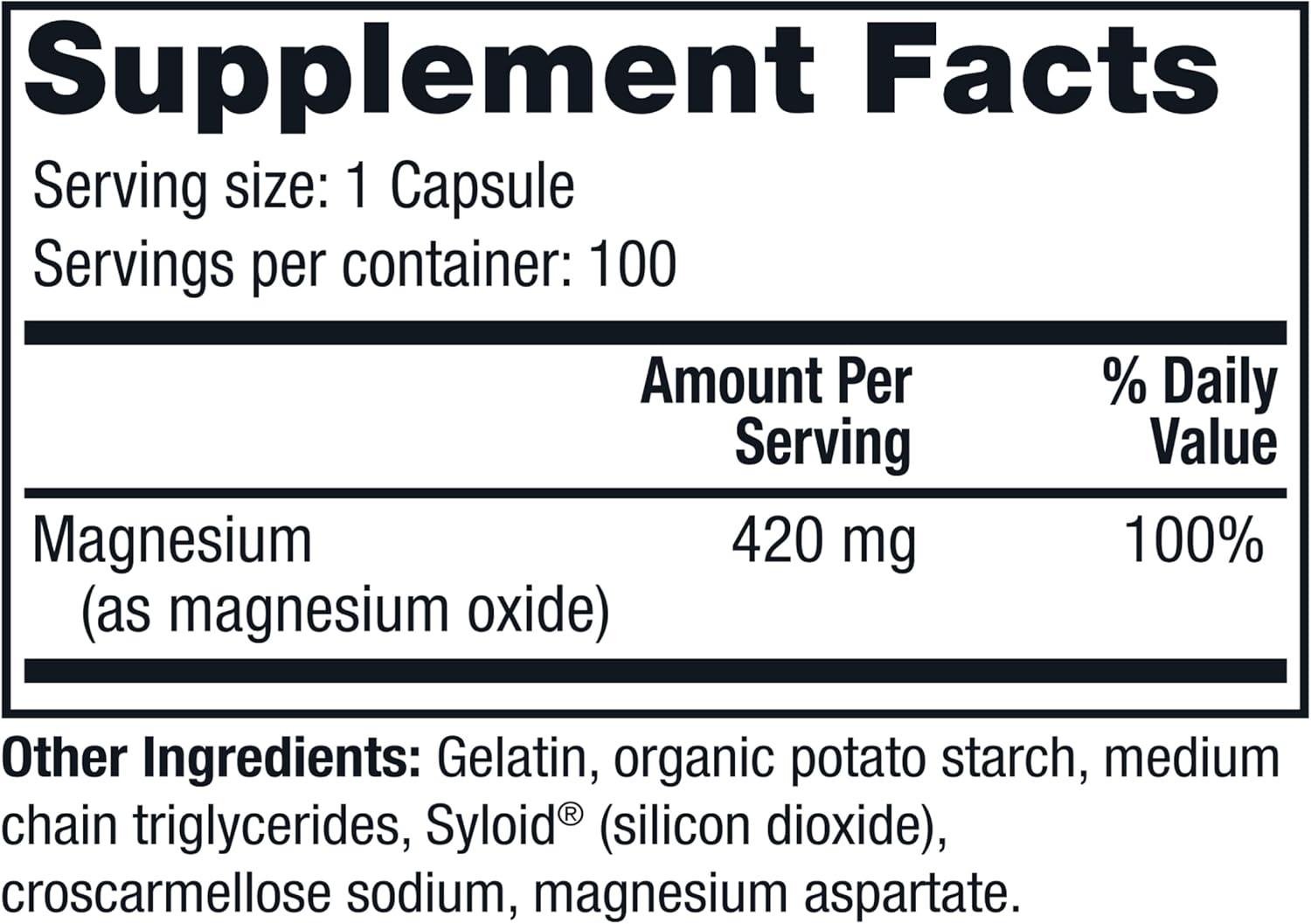 Twinlab High Absorption Magnesium Capsules for Leg Cramps Relief - 420 mg, 100 Count, 2 Pack - BoostGo Australia