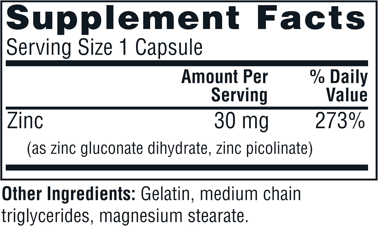 Twinlab Zinc Capsules - Immune Support Supplement with Zinc Picolinate & Gluconate - Pure Zinc for Skin, DNA, Metabolism - 30mg, 100 Capsules - 2 Pack - BoostGo Australia