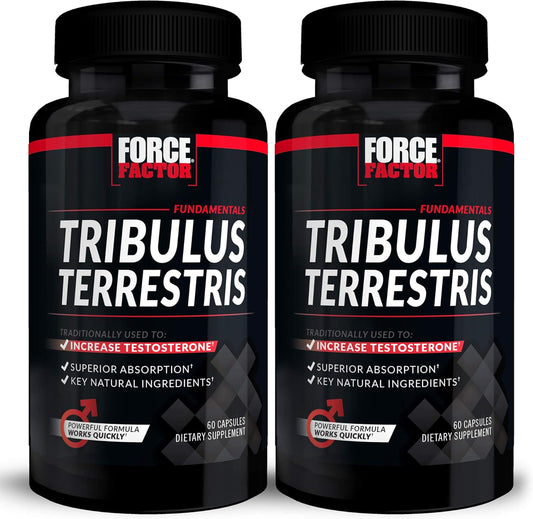 Two-Pack Force Factor Tribulus Terrestris 60ct Dietary Supplement for Men's Health