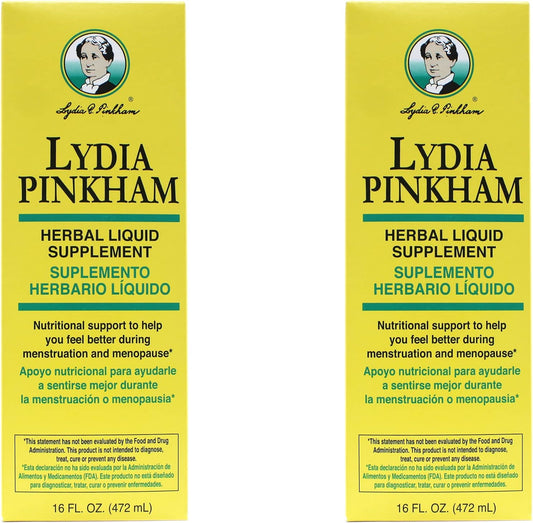 Two Pack of Lydia Pinkham Nutritional Support Liquid - 16oz Bottles