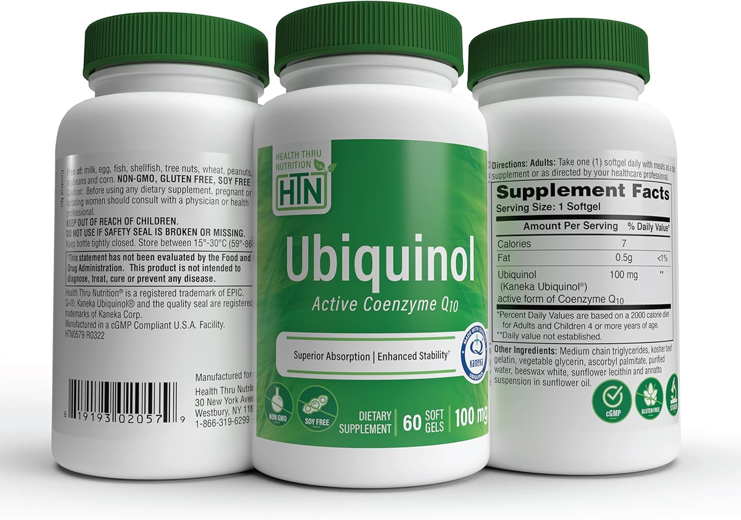 Ubiquinol 100mg Softgels with Kaneka QH CoQ-10 | Cardiovascular & Mitochondria Support | Enhanced Bioavailability | Non-GMO | 3rd Party Tested