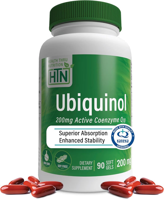 Ubiquinol 200mg Softgels with Kaneka QH CoQ-10 | Enhanced Bioavailability for Cardiovascular & Mitochondria Support | Non-GMO | 90 Count
