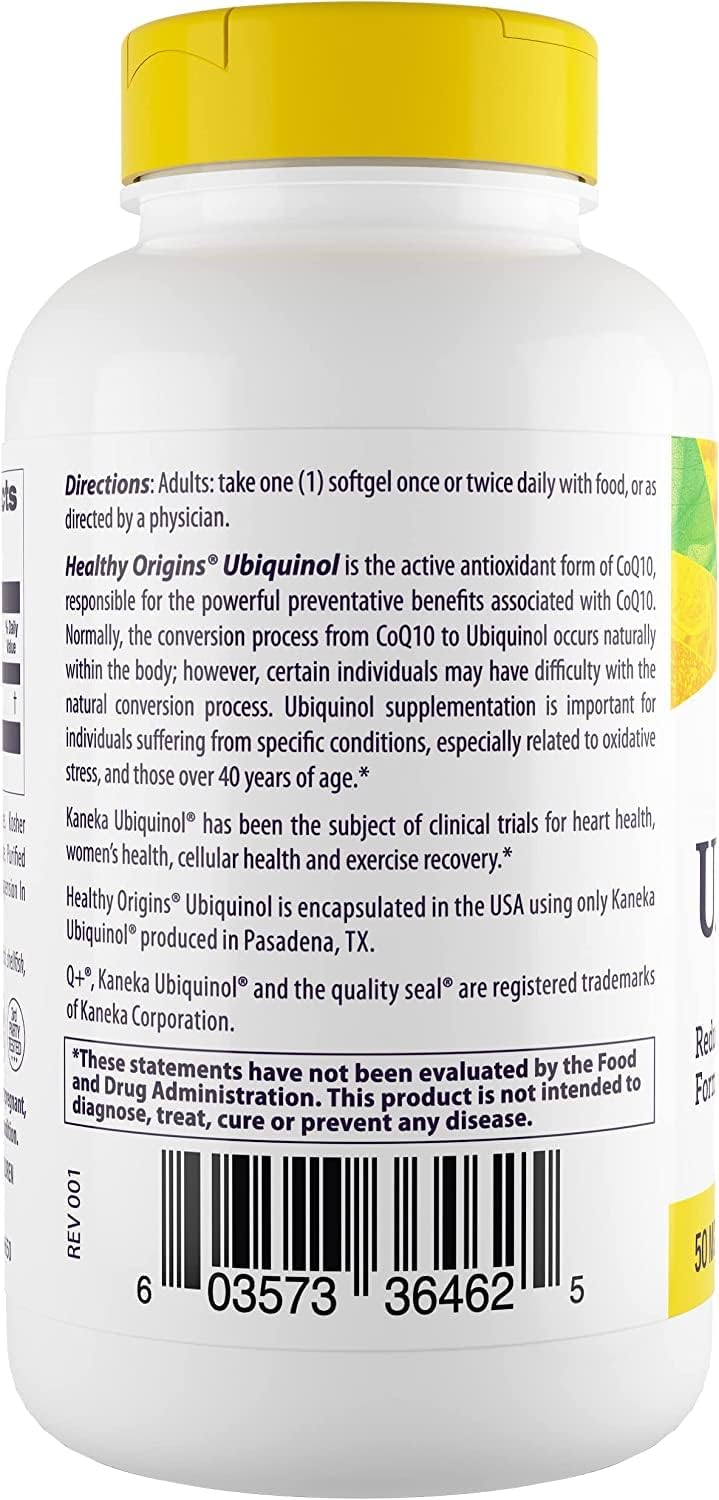 Ubiquinol CoQ10 Supplements 50mg - Heart Health & Antioxidant Support - Kaneka Ubiquinol Softgels - Gluten-Free & Non-GMO - 150 Count