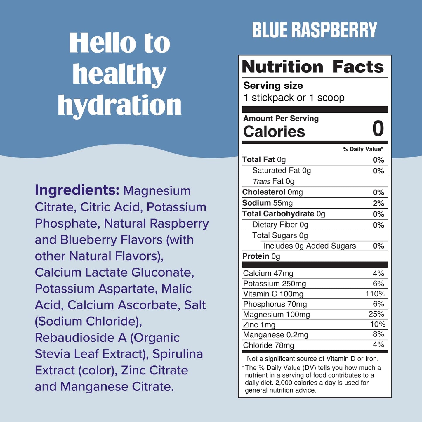 Ultima Replenisher Blue Raspberry Electrolyte Powder Drink Mix - 90 Servings - Hydration with 6 Electrolytes - Keto, Vegan, Non-GMO, Sugar-Free