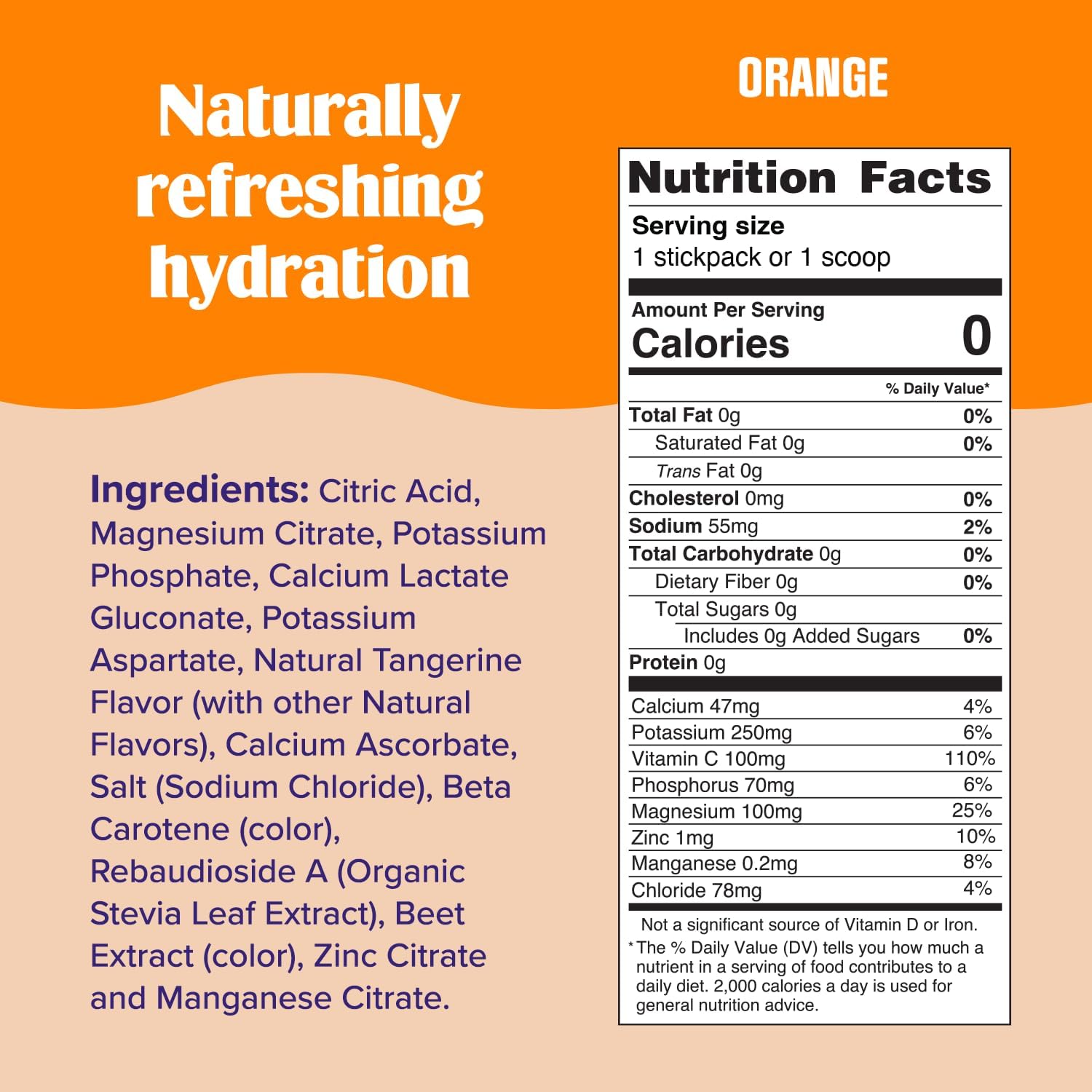 Ultima Replenisher Orange Electrolyte Powder Drink Mix Bundle - 90 Servings Canister + 20 Stickpacks - 6 Electrolytes & Minerals - Keto, Vegan, Non-GMO, Sugar-Free