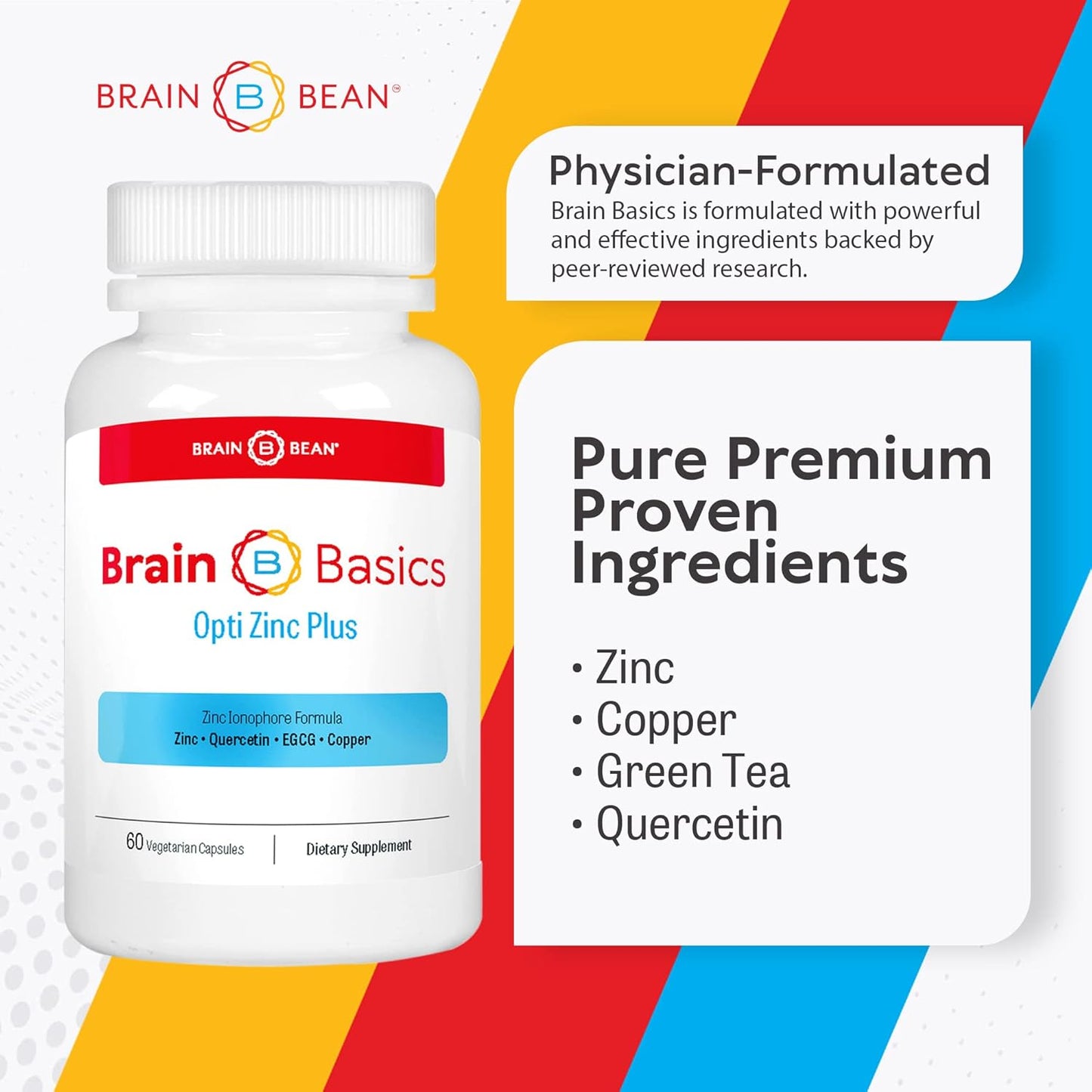 Ultimate Brain Basics, Immune System & Gut Health Bundle: Pure Colostrum, Opti Zinc Plus, & Opti D3 Plus Supplements for Total Immunity & Nutrition