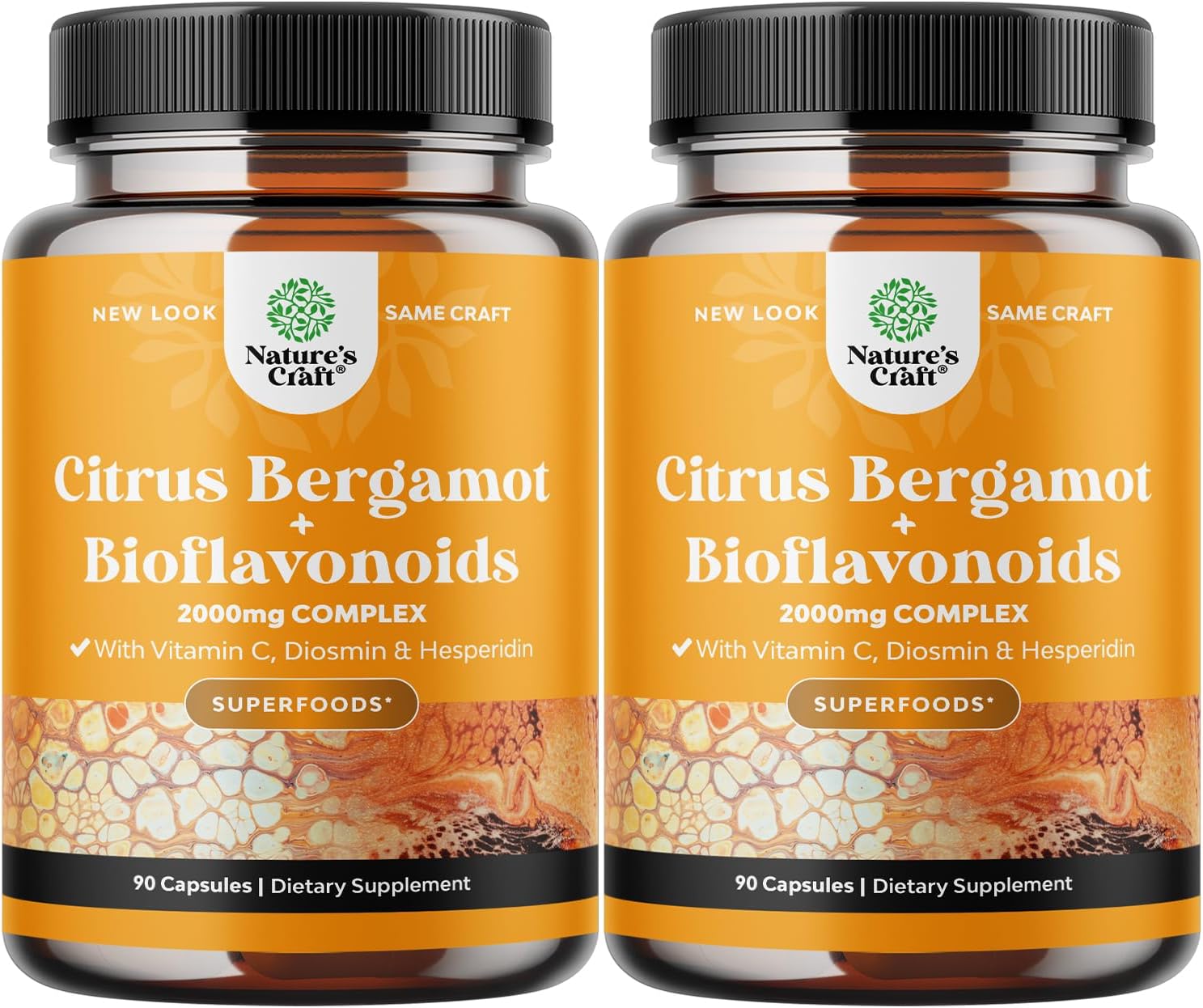 Ultimate Citrus Bergamot Supplement with Bioflavonoids - 1000mg Extract for Immunity & Heart Health (2 Months)