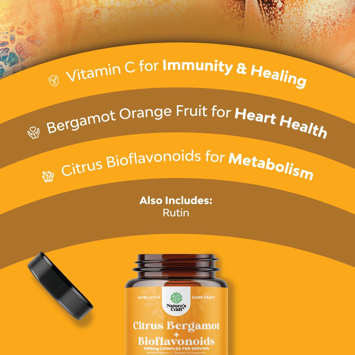 Ultimate Citrus Bergamot Supplement with Bioflavonoids - 1000mg Extract for Immunity & Heart Health (2 Months)