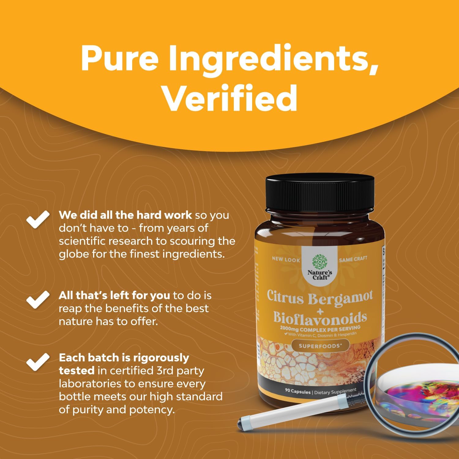 Ultimate Citrus Bergamot Supplement with Bioflavonoids - 1000mg Extract for Immunity & Heart Health (2 Months)