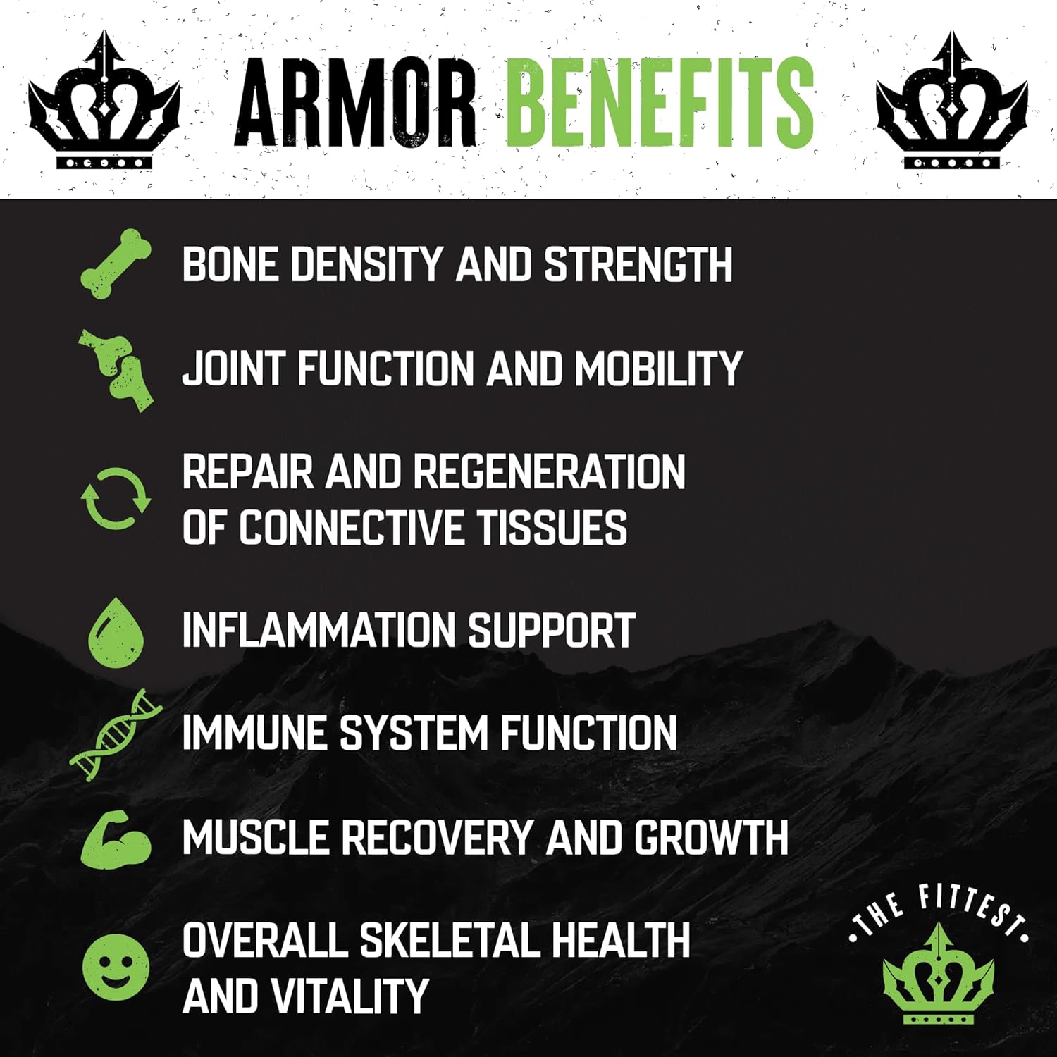 Ultimate Green Lipped Mussel Supplement with Bovine Cartilage and Bone for Healthy Joints, Bones, and Collagen - Types 1, 2, 3, 5, 10 | The Fittest