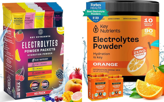 Ultimate Hydration & Recovery Bundle: Multivitamin & Electrolyte Powder - 40 Packets & 90 Servings, Sugar-Free & Gluten-Free