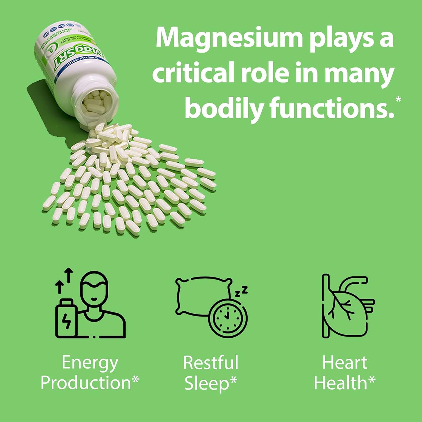 Ultimate Jigsaw Health Bundle: Magnesium w/SRT® 240ct. + Pickleball Cocktail (Orange, 60 Servings)