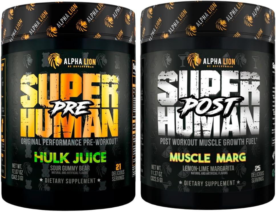 Ultimate Pre & Post Workout Bundle for Enhanced Energy, Muscle Growth, and Recovery - Hulk Juice & Muscle Margarine