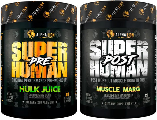 Ultimate Pre & Post Workout Bundle for Enhanced Energy, Muscle Growth, and Recovery - Hulk Juice & Muscle Margarine