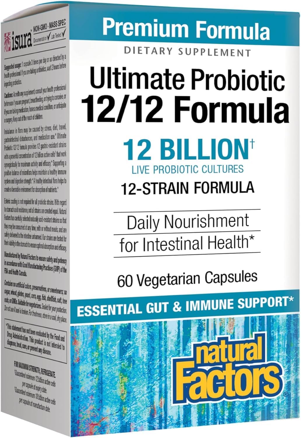 Ultimate Probiotic Women's 4-in-1 Formula with 10 Strains, Cranberry Extract, 12 Billion CFU - Supports Digestive, Vaginal, Urinary & Immune Health - 60 Capsules