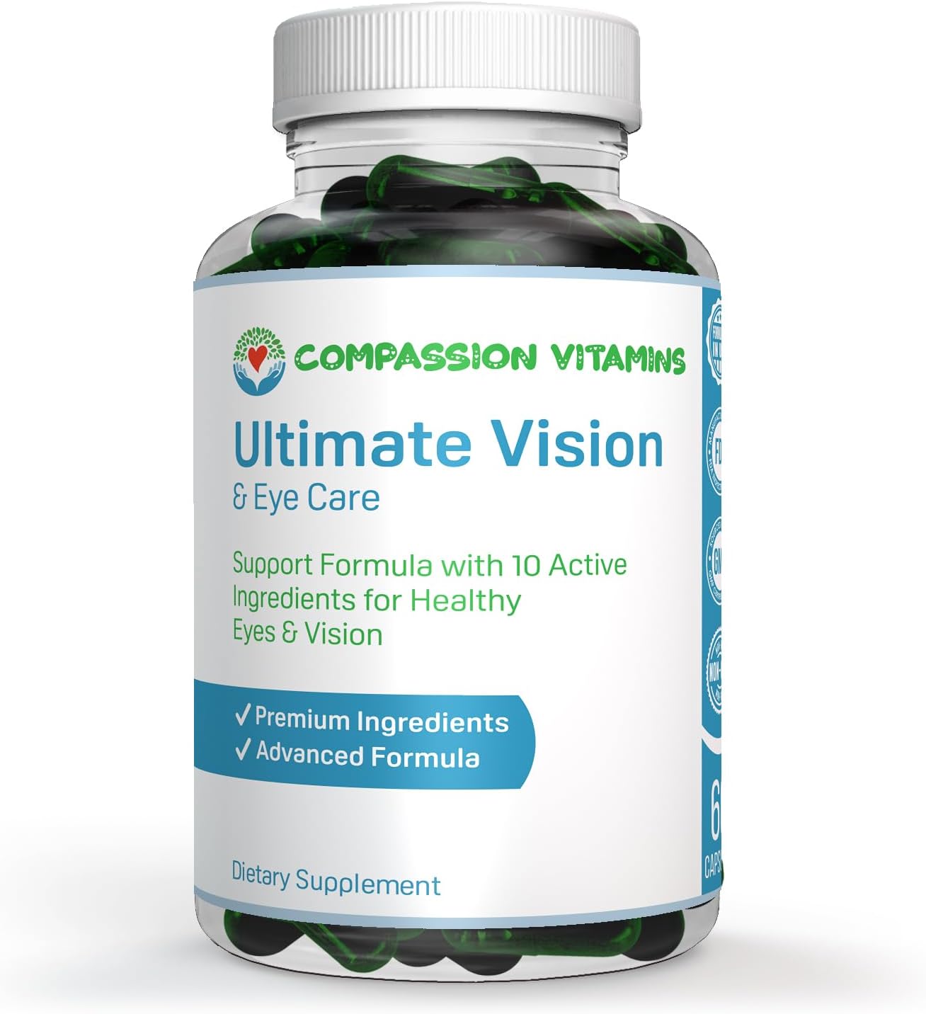 Ultimate Vision & Eye Care Supplement with Areds 2 Formula - 60ct