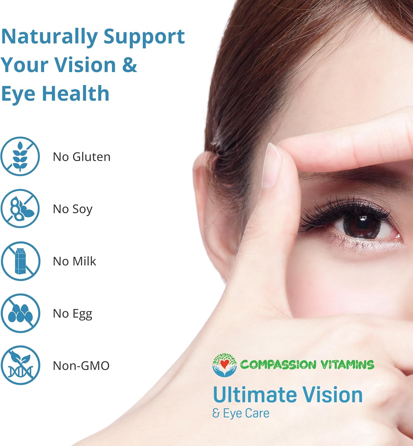 Ultimate Vision & Eye Care Supplement with Areds 2 Formula - 60ct