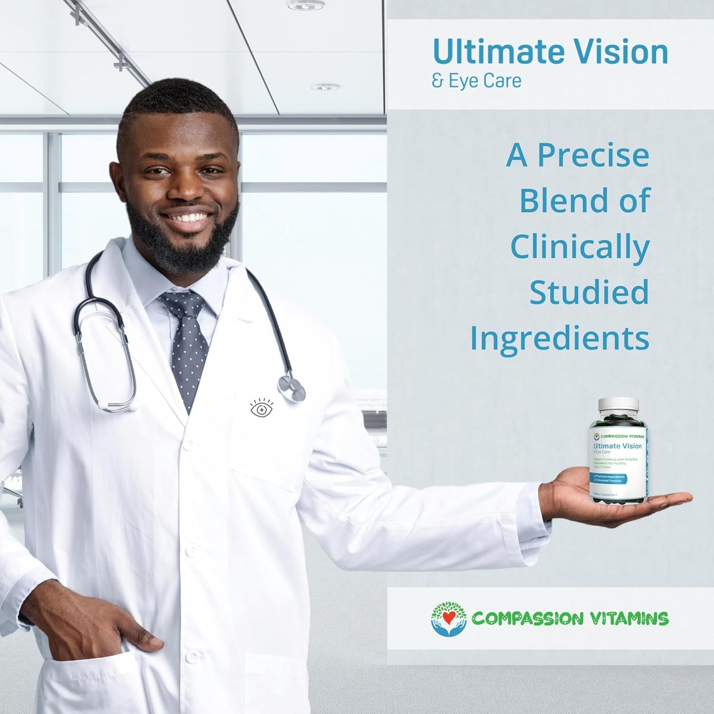 Ultimate Vision & Eye Care Supplement with Areds 2 Formula - 60ct