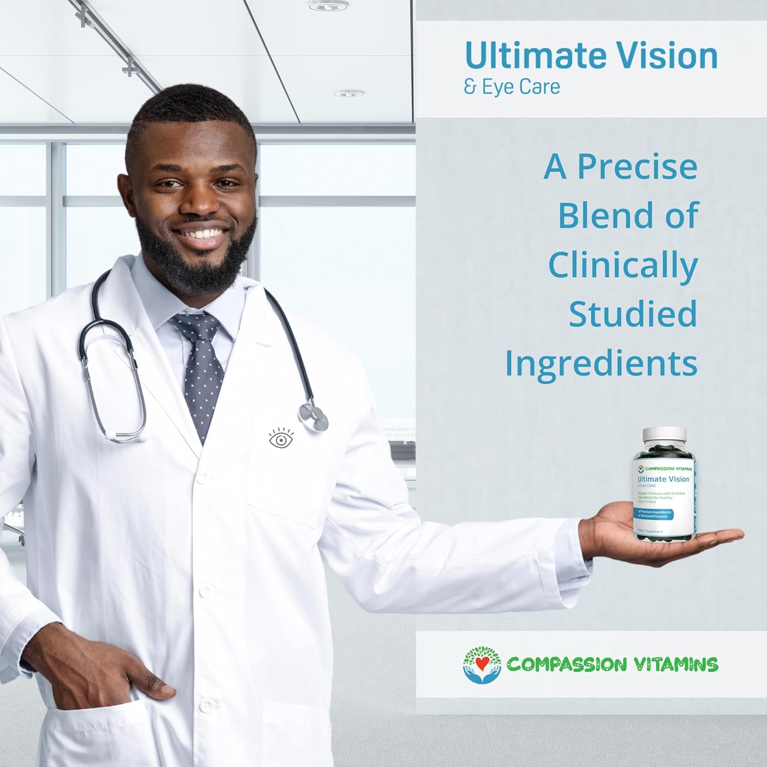 Ultimate Vision & Eye Care Supplement with Areds 2 Formula - 60ct