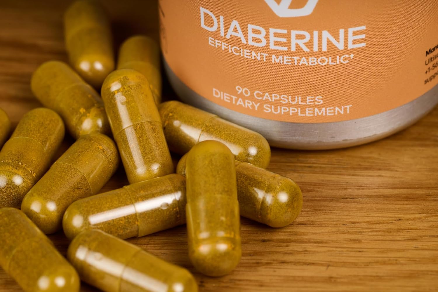 Ultisana DIABERINE Supplement with Berberine HCI, Vitamin B12, Chromium, Magnesium Citrate & Cinnamon Bark - 90 Capsules