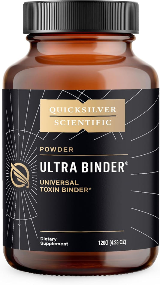 Ultra Binder Powder - Powerful Multi Toxin Binder with Bentonite Clay, Zeolite, Activated Charcoal - Supports Gut Health & Toxin Removal - 120g