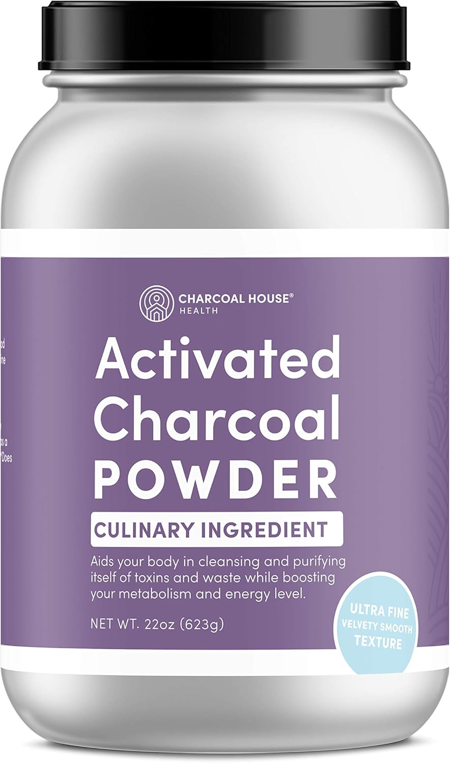 Ultra Fine Coconut Activated Charcoal Powder for Culinary and Cosmetic Use - Smooth Texture for Smoothies, Ice Cream, Pastries, Soaps - Soft Finish, No Grit