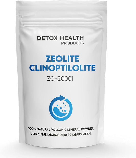 Ultra-Fine Zeolite Clinoptilolite Powder - 95% Clinoptilolite, 3X Activated, Natural Mineral Detox - 8 oz
