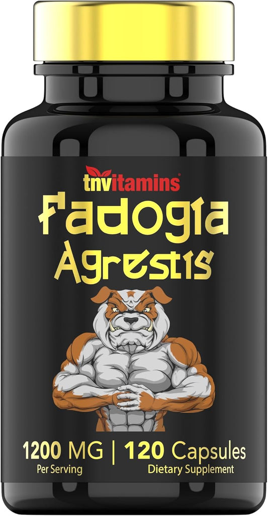 Ultra-Potent Fadogia Agrestis Extract Supplement for Men - 120 Capsules, 1200mg - Energy, Power, Strength, Athletic Performance - Non-GMO - Made in the USA by tnvitamins