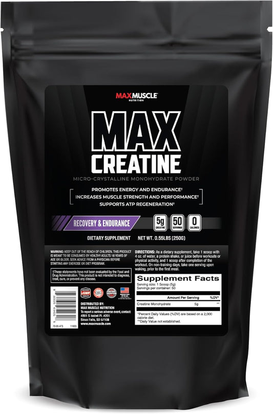Ultra Pure Creatine Monohydrate Powder - 5000mg (5g) - 3rd Party Tested - Micronized & Unflavored - Keto Friendly - 8.8oz - 50 Servings