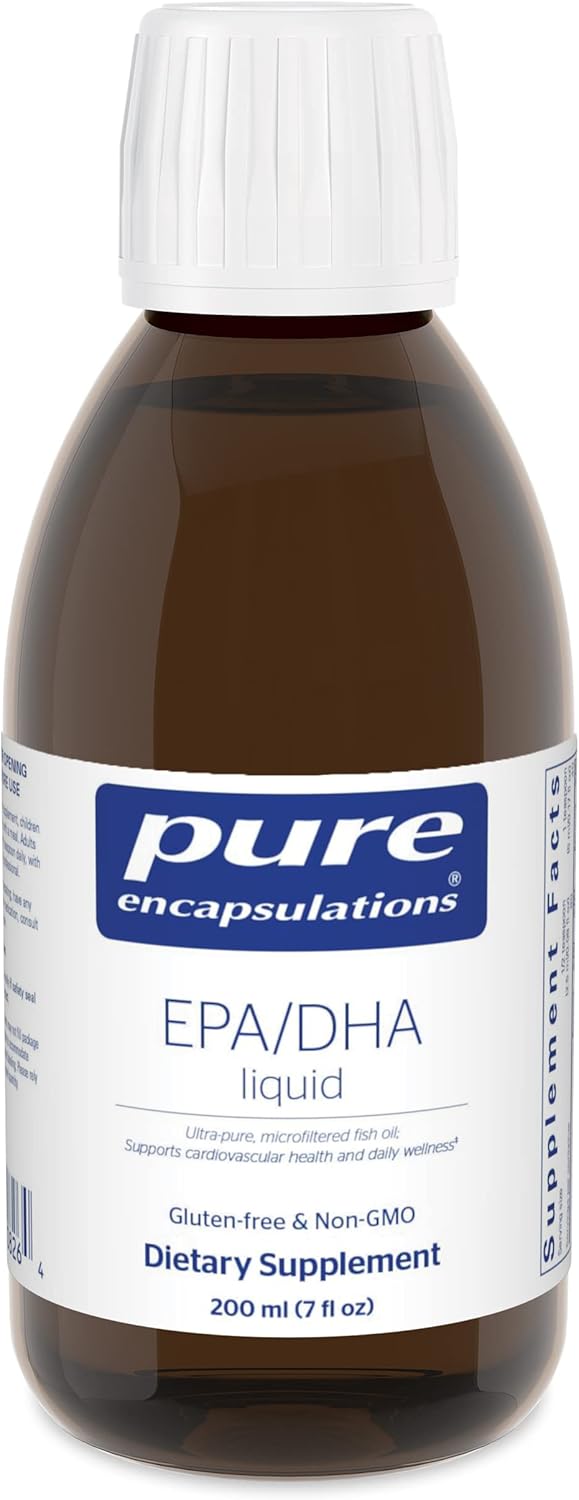 Ultra-Pure EPA/DHA Fish Oil Liquid Supplement | 7 fl. oz. Lemon Flavor | Molecularly Distilled Omega-3 Oil