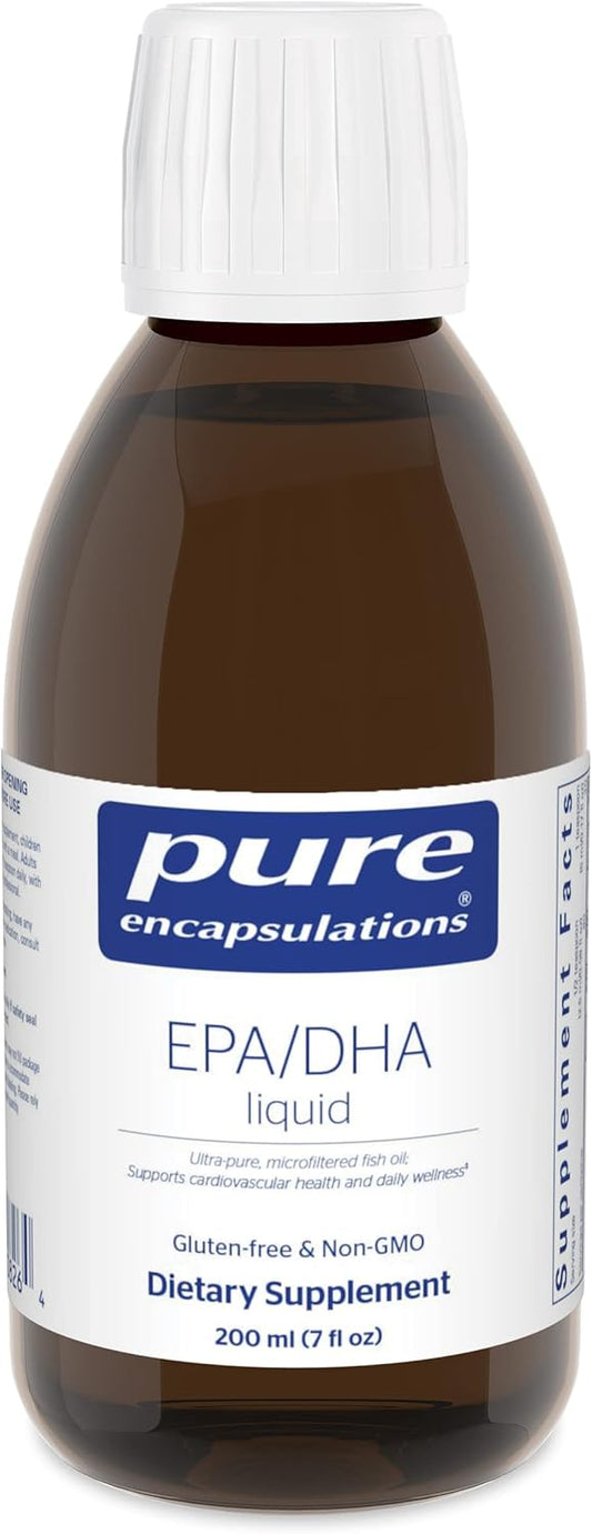 Ultra-Pure EPA/DHA Fish Oil Liquid Supplement | 7 fl. oz. Lemon Flavor | Molecularly Distilled Omega-3 Oil