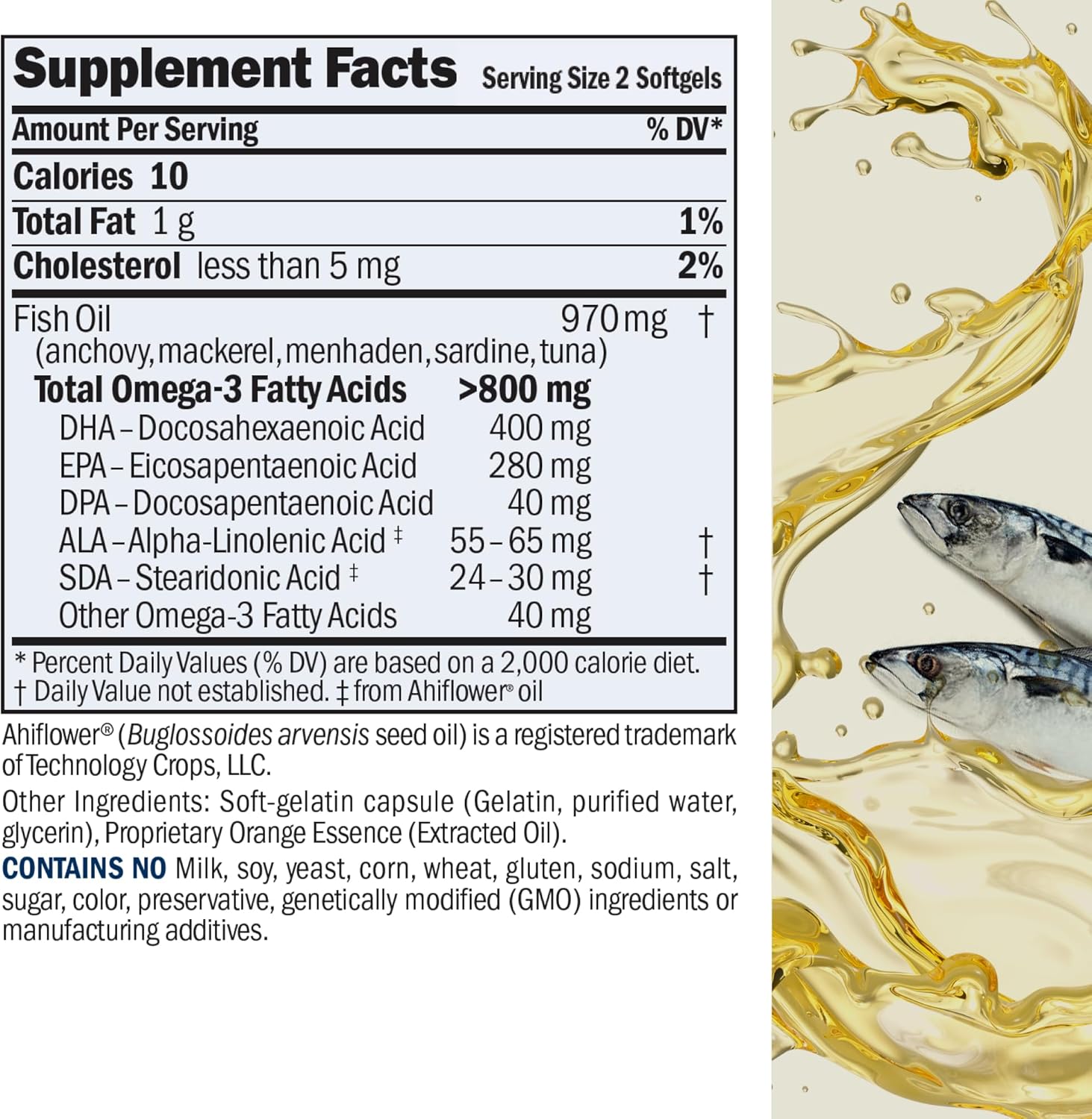 Ultra-Pure High Potency Omega-3 Orange Softgels - 30 ct - High DHA, No Stomach Upset, Small and Easy to Swallow