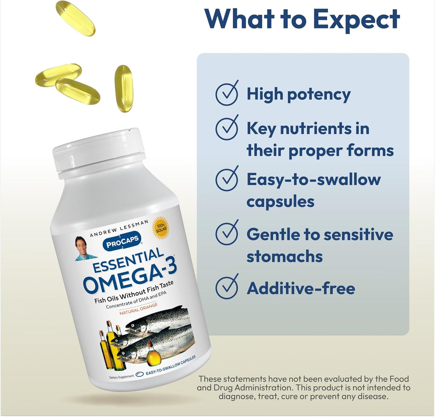 Ultra-Pure High Potency Omega-3 Orange Softgels - 30 ct - High DHA, No Stomach Upset, Small and Easy to Swallow