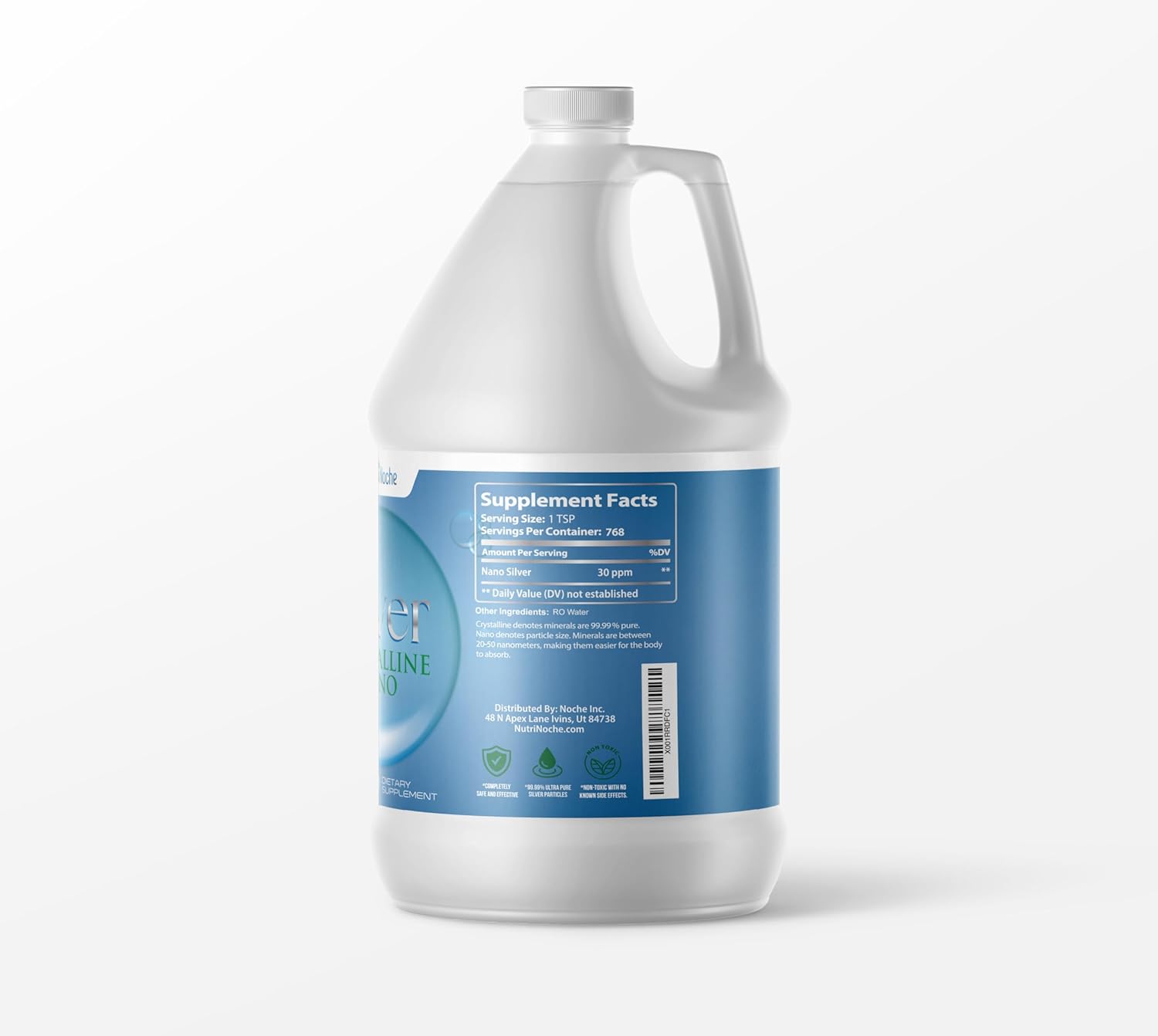 Ultra Pure NutriNoche Colloidal Silver with 99.99% Crystalline Nano Particles