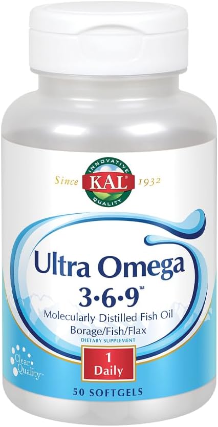 Ultra Strength KAL 1200 Mg Omega 3-6-9 Softgels - 50 Count