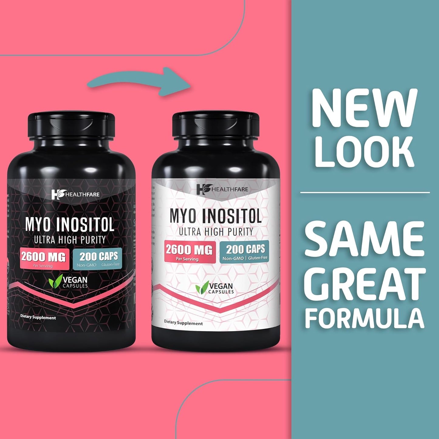 Ultra Strength Myo Inositol Supplement 2600mg - 200 Capsules for Healthy Ovarian Support in Women - Vitamin B8 Boost - BoostGo Australia