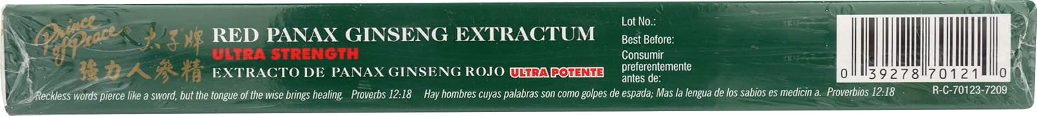 Ultra Strength Prince of Peace Red Panax Ginseng Extractum - 3.4 oz (Pack of 10 Bottles)