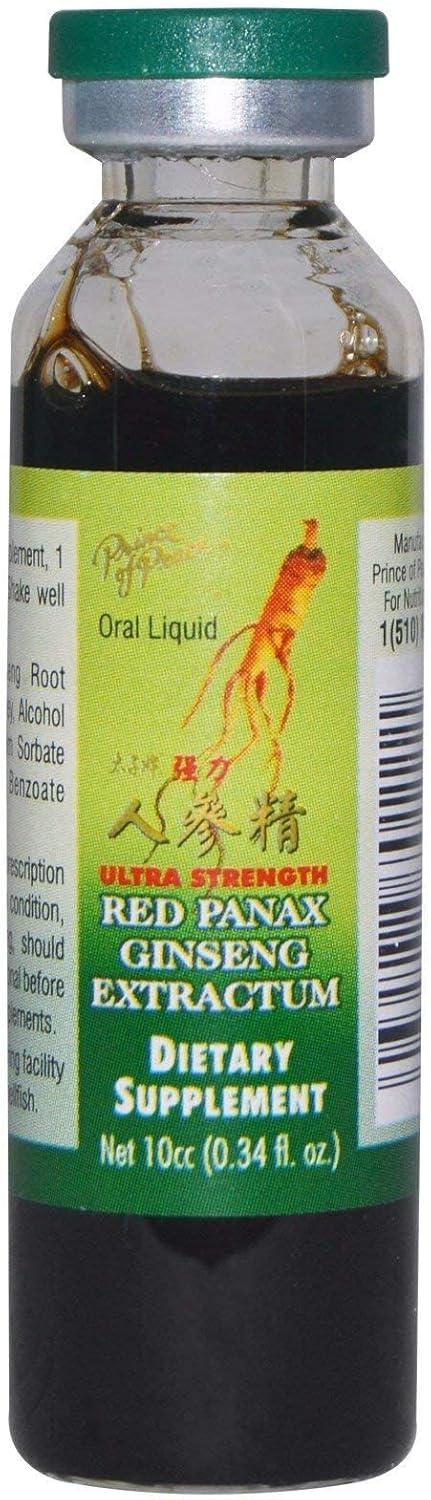 Ultra Strength Prince of Peace Red Panax Ginseng Extractum - 3.4 oz (Pack of 10 Bottles)