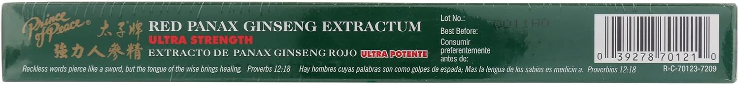 Ultra Strength Prince of Peace Red Panax Ginseng Extractum - 3.4 oz (Pack of 10 Bottles)