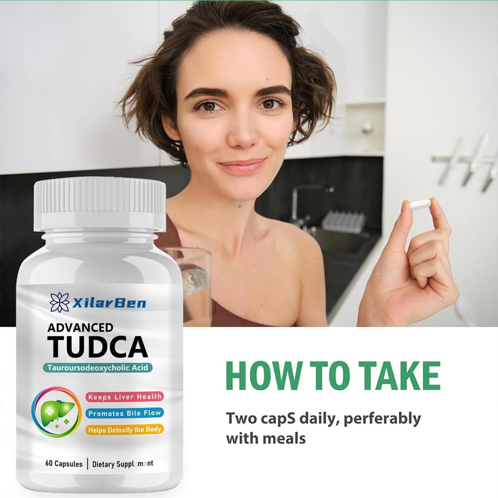 Ultra Strength TUDCA Supplement - 1000mg Liver Support, Cleanse Detox & Repair - 60 Capsules
